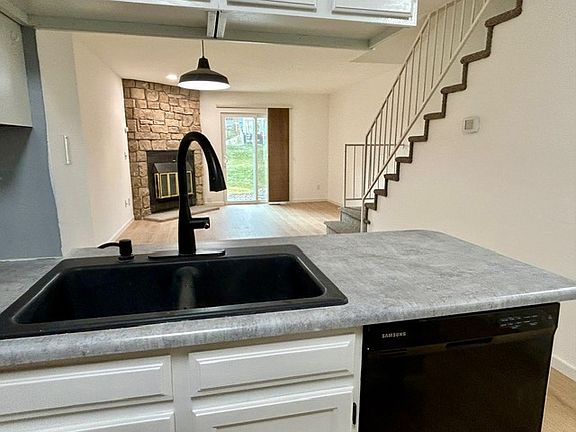 View of dining/living room from kitchen