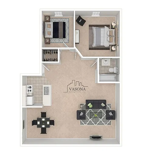 Floor plan Adelaide 2x1