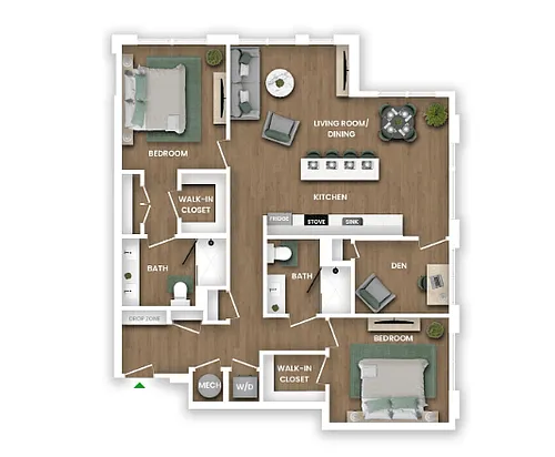 Floor plan C1BW WDU 100%
