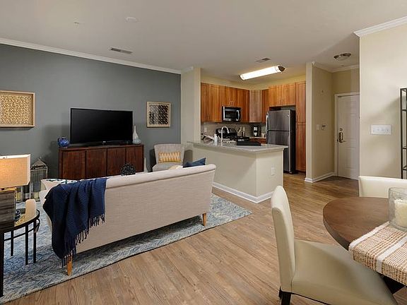 Hazlenut Finish Package kitchen, living and dining areas