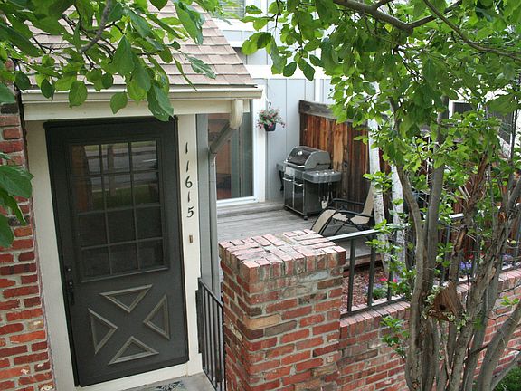 Gated patio area in front