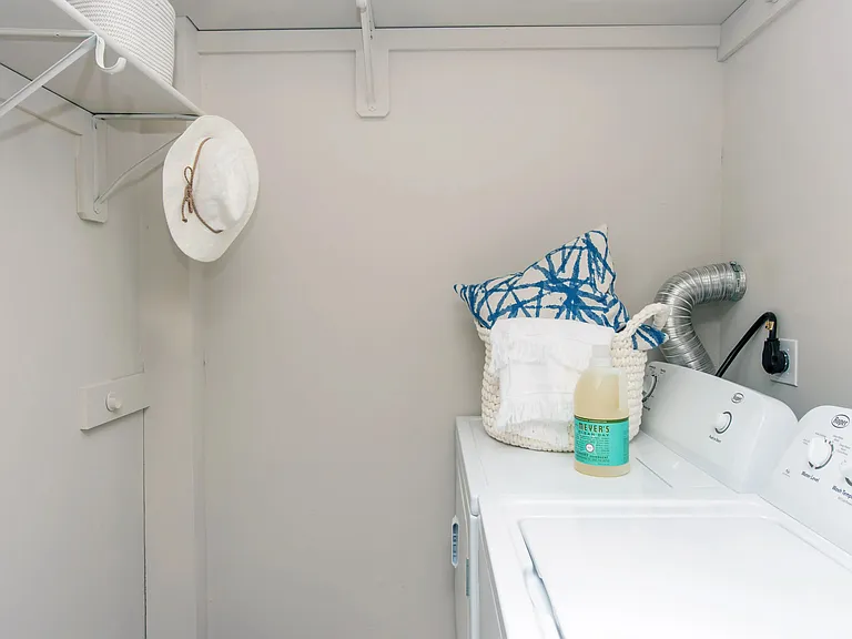 Enjoy effortless laundry days with full-size washer and dryer appliances included in every home.