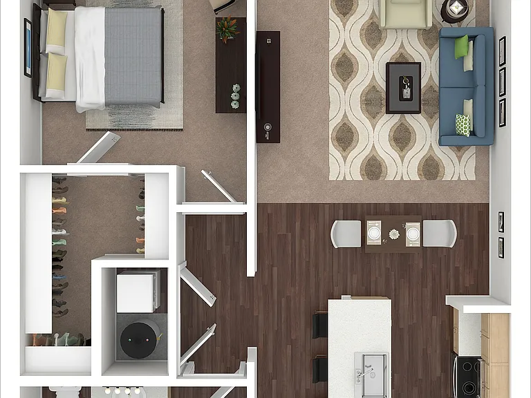 A2 3D Floor Plan Style 3 A2 3D Floor Plan Style 3