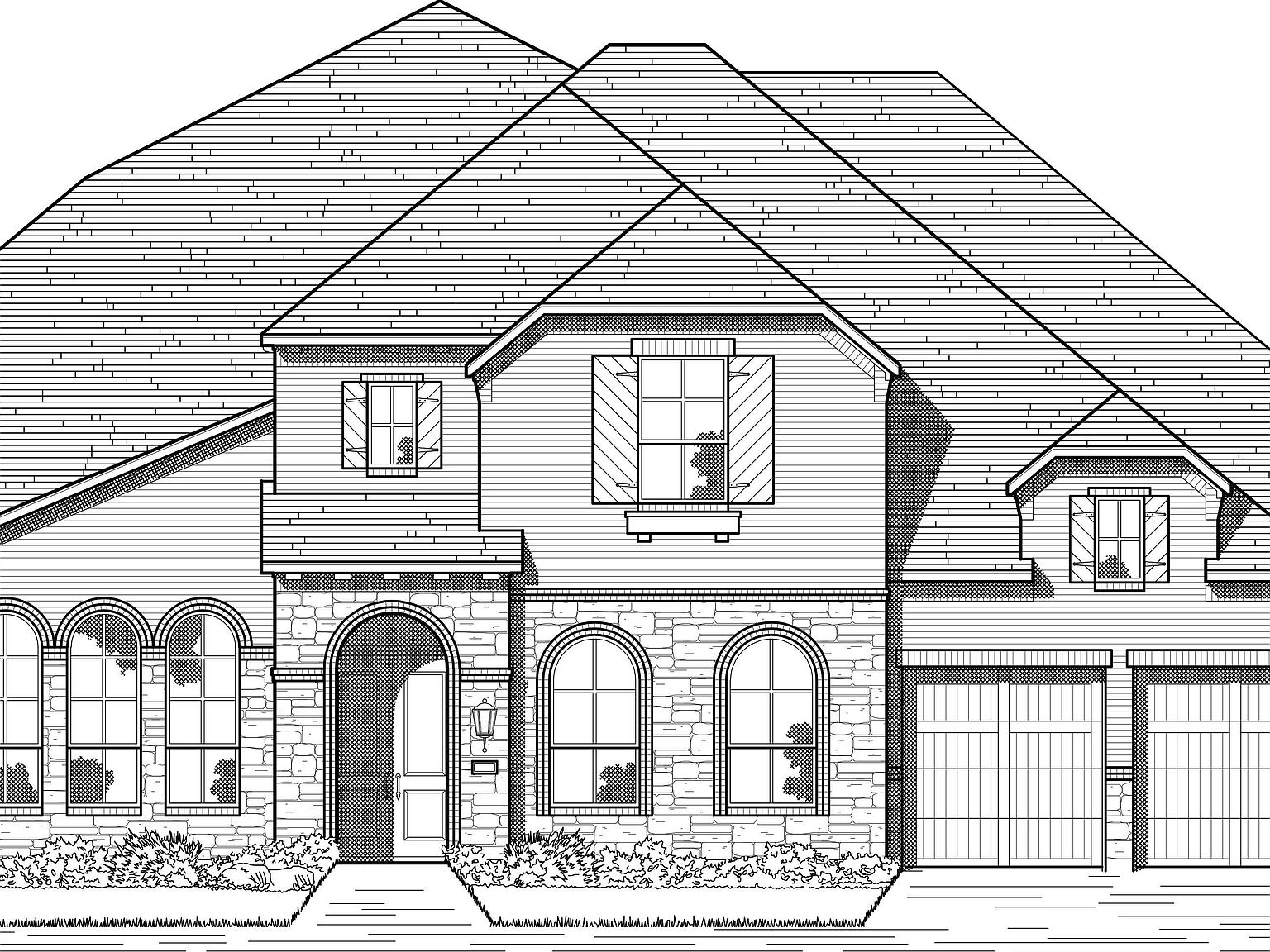 Plan 817 Plan, Woodforest Huntington: 100ft. lots