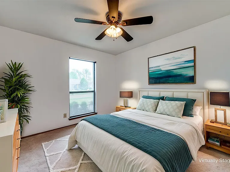 bedroom 2 with furniture