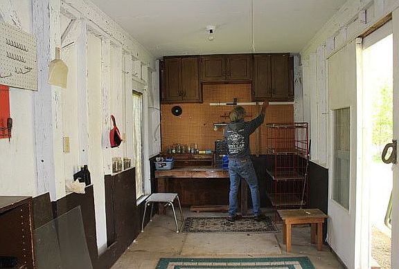 Inside shed/workshop