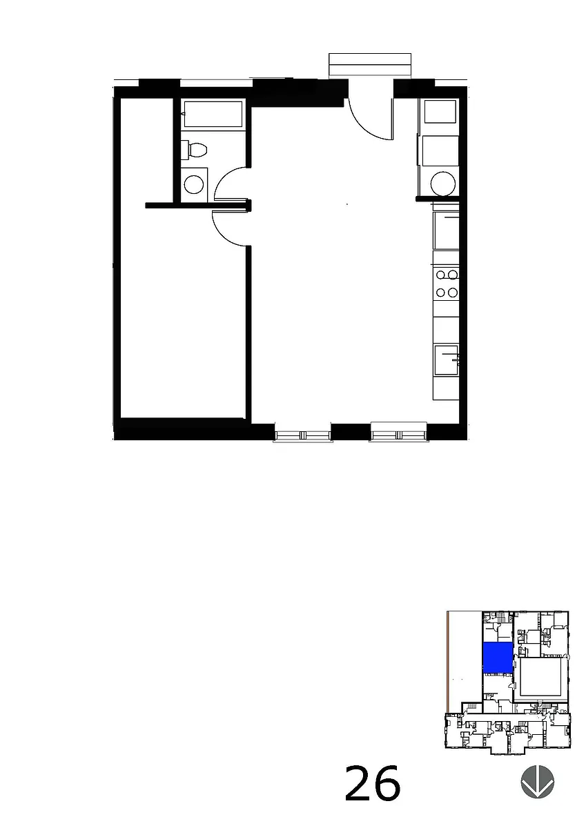 Floor plan Studio