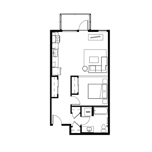 Floor plan One Bed 19