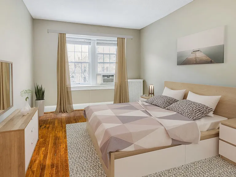 Apartment bedroom (virtually staged)