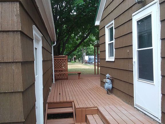 Between house and garage