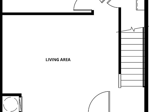 The first floor of the Ruby has an additional living area and flex area.