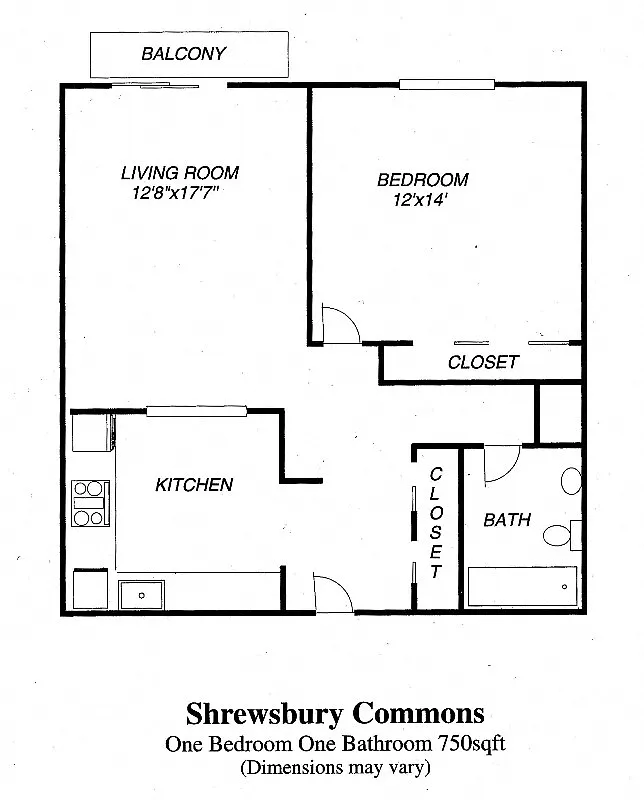 Floor plan One Bedroom