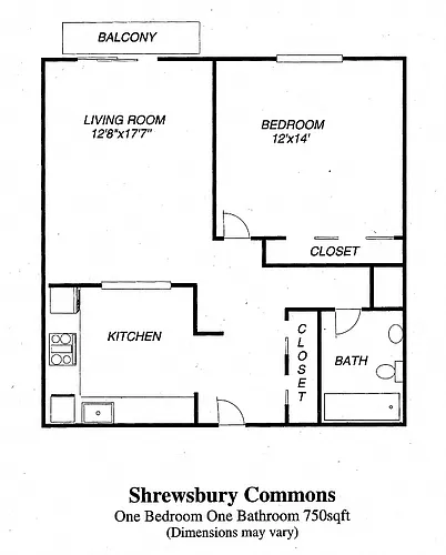 Floor plan One Bedroom