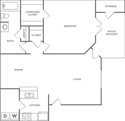 One Bedroom One Bath (875 SF) One Bedroom One Bath (875 SF)