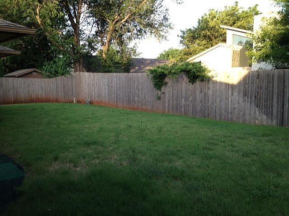 Fully fenced backyard