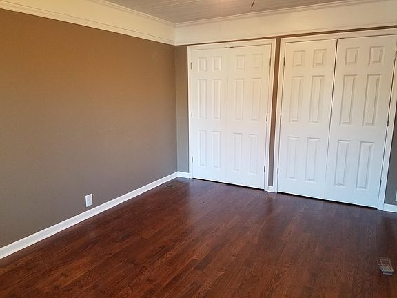 Large master bedroom with double closets.