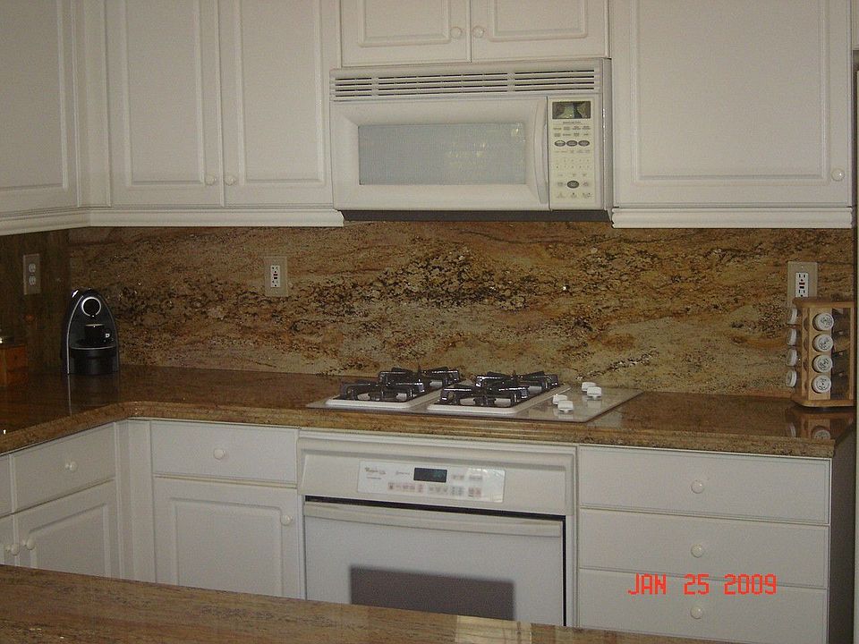Full granite backsplash