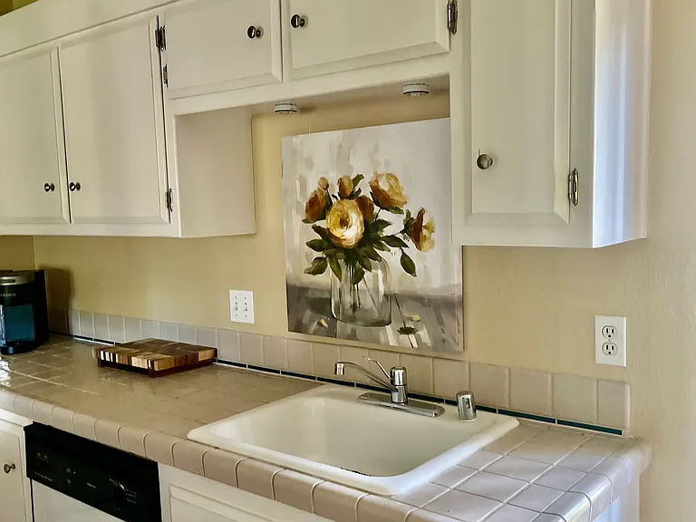 Kitchen with dishwasher and microwave