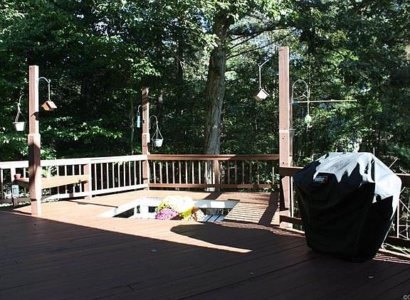 Hot tub ready area of deck.