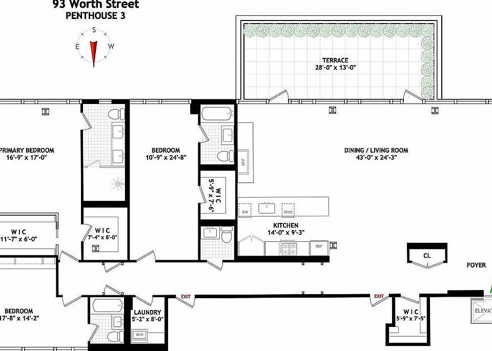1st image of 93 Worth St #Penthouse 3