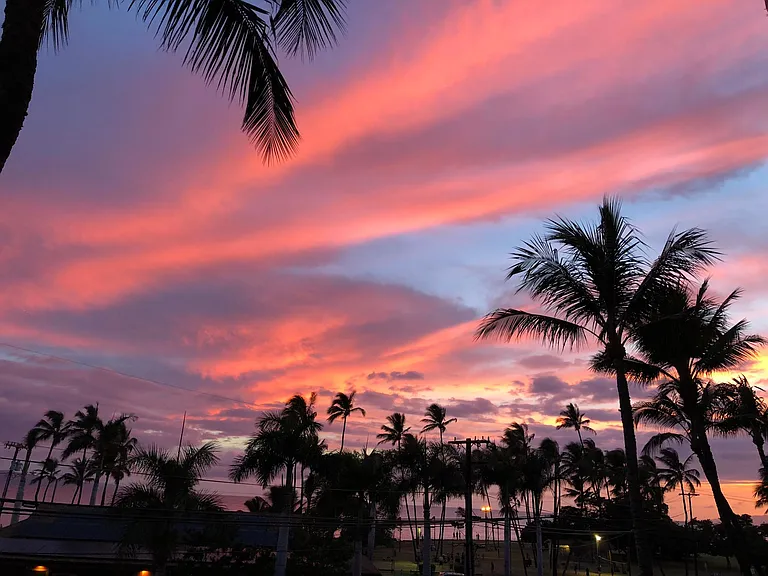 Sunset from the lanai.
