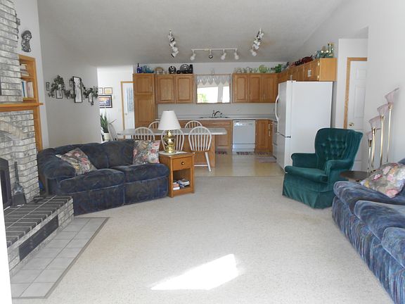 living room, kitchen, dining