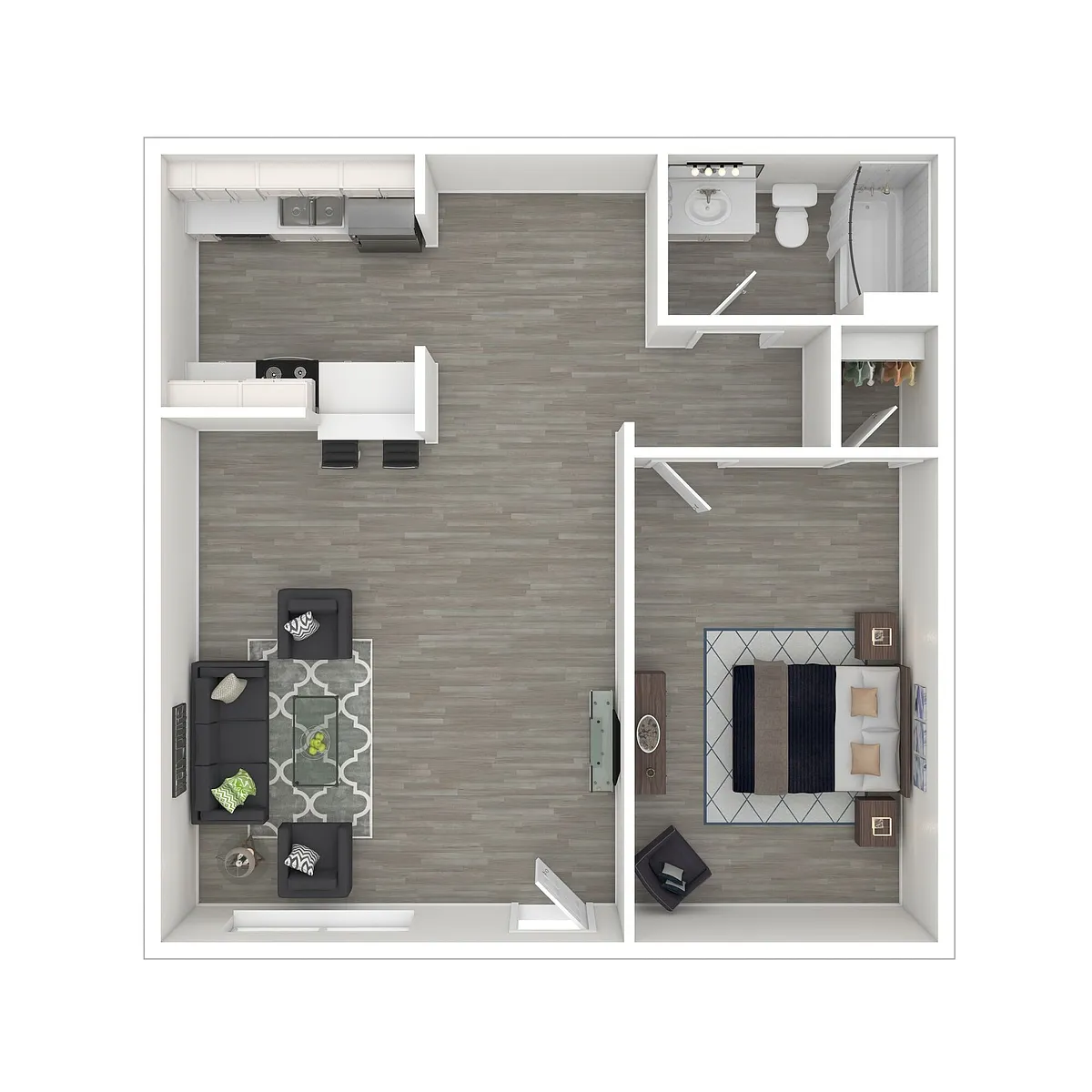 Floor plan 1x1A
