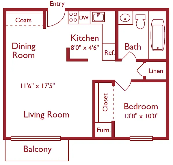 Floor plan 1 Bedroom