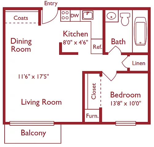 Floor plan 1 Bedroom