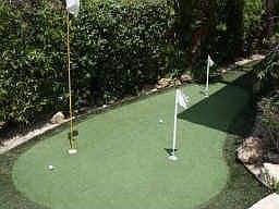 Putting green in back