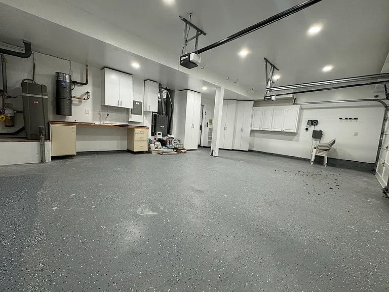 Finished 3 car garage