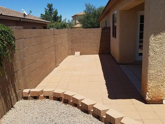 From the plum tree looking at the back patio.