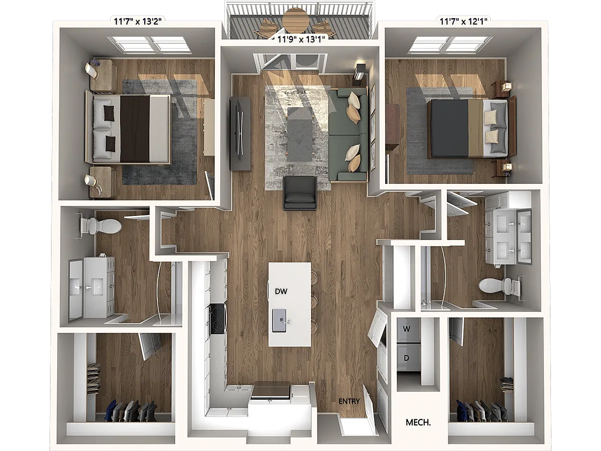 Floor plan B3HC-1185
