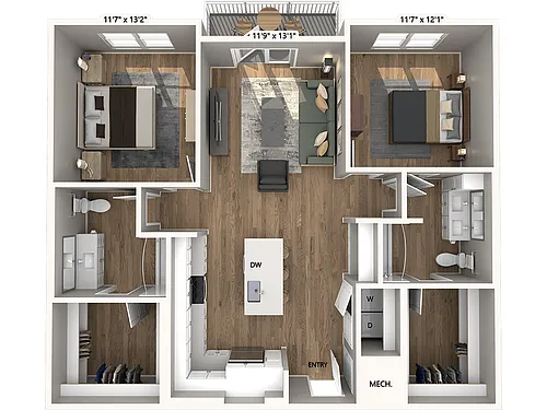Floor plan B3HC-1185