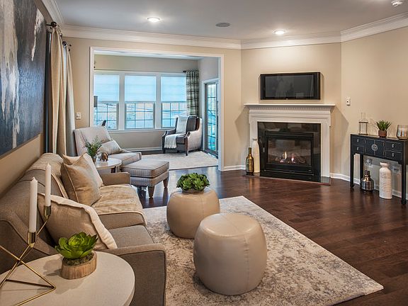 Living room with fireplace
