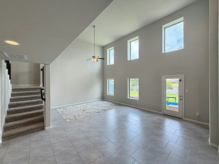 Large windows allows plenty of natural light and views of the lake
