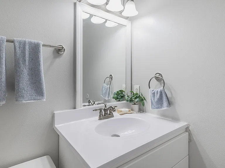 Convenient half baths downstairs.