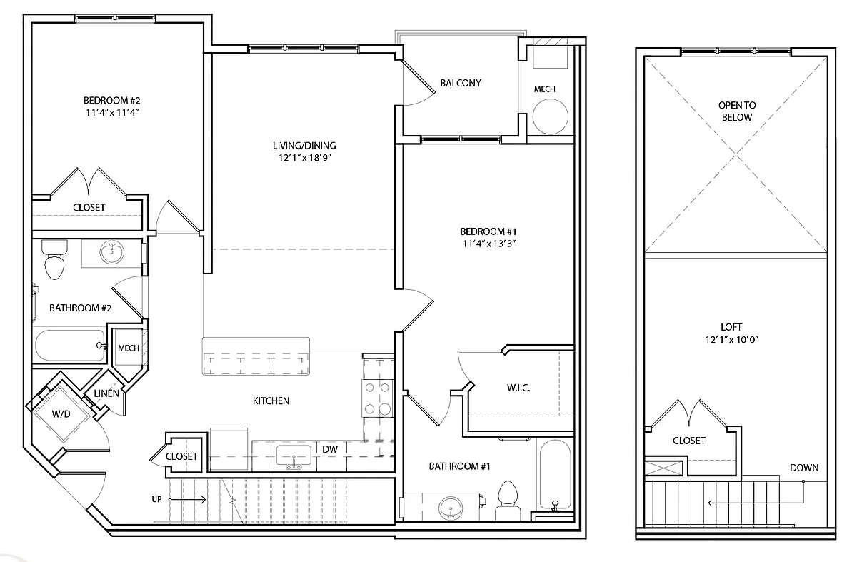 Floor plan B2IL - Loft