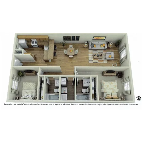 Floor plan 2x2 RENO Flat