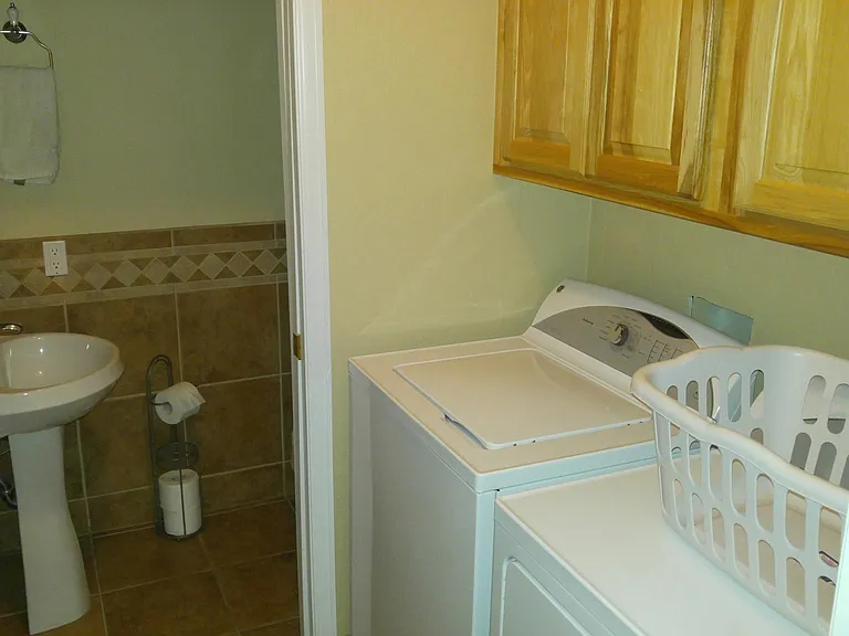 Main floor powder room and laundry