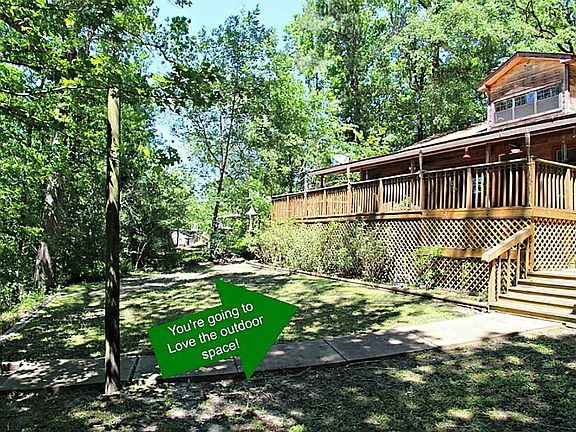 Room for everyone. XL deck overlooks back yard area.