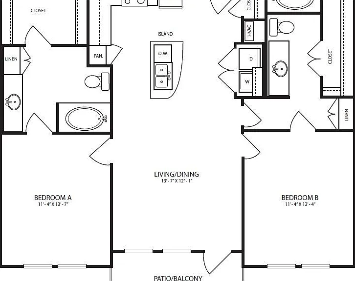 Landmark On Lovers - B3-2 - 2 Beds - 2 Baths - 1099 Sq. ft.