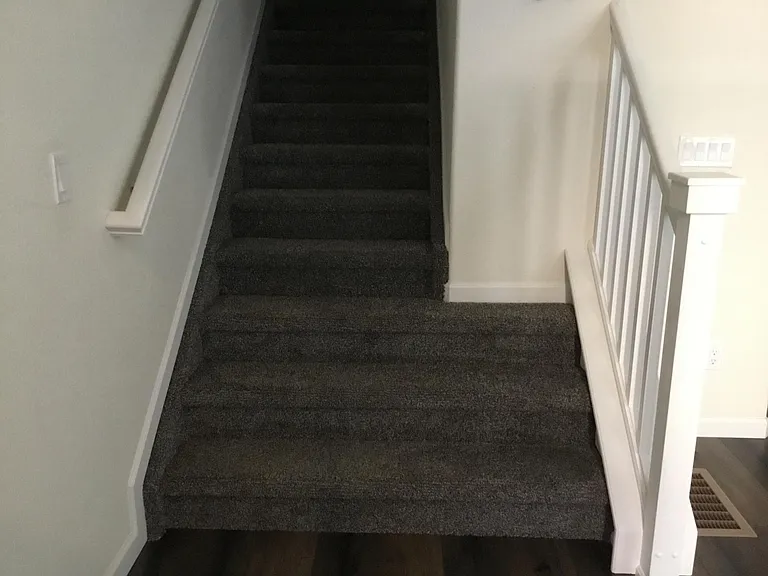 New carpeting, gray tones