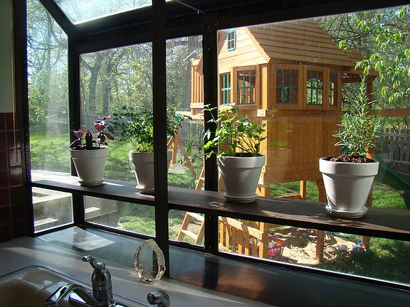 Window above kitchen sink