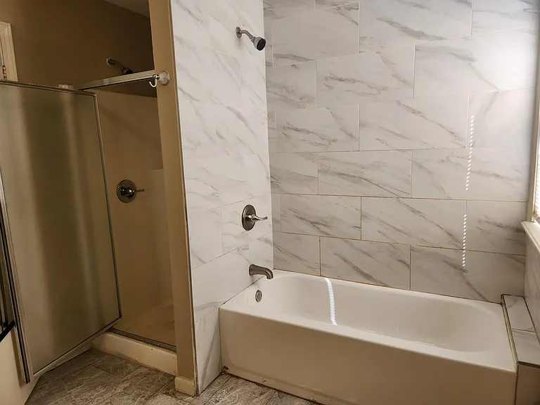 Master Bathroom - Shower and Bathtub