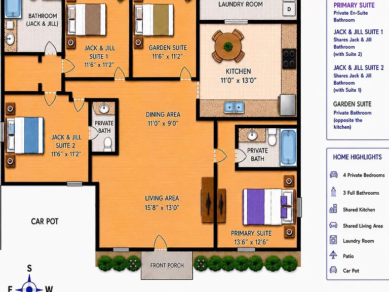 Illustrative Floor Plan is provided for general reference only and is not an exact architectural drawing. Room dimensions, wall locations, door swings, fixtures, furniture, and layouts are approximate and may differ from the actual property.