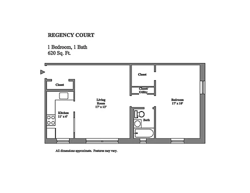 Floor plan 1 Bedroom