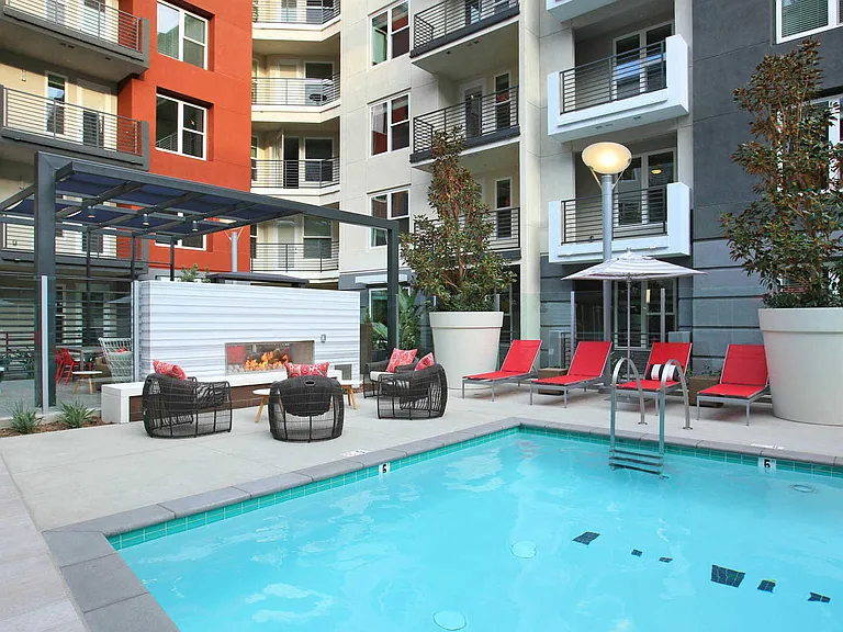 Salt Water Swimming Pool and Outdoor Lounge Space