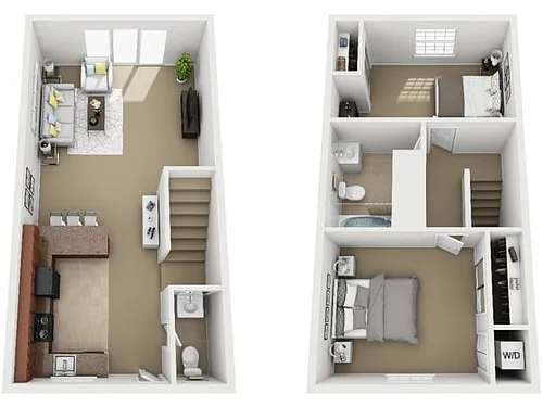 Floor plan 2 Bedroom 1.5 Bath TH