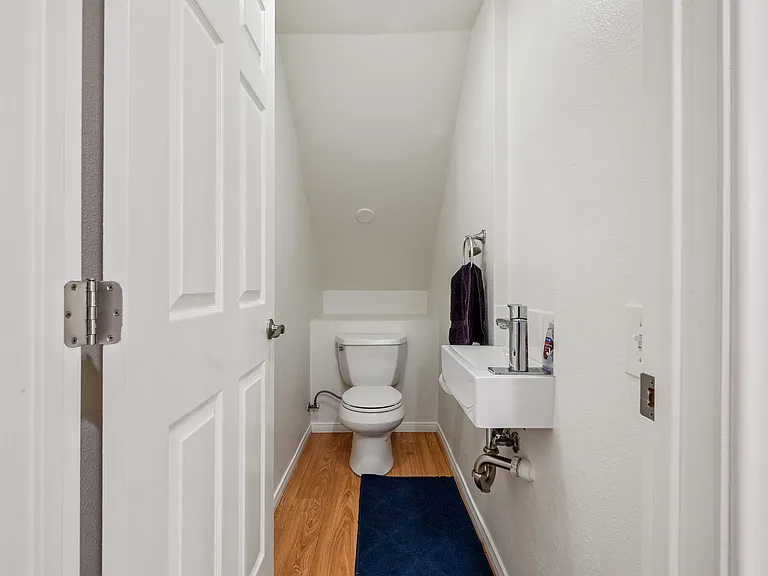 Downstairs half bathroom.